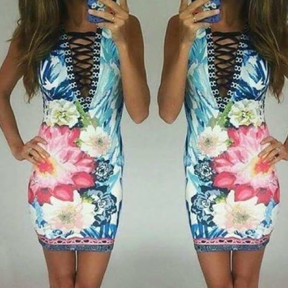 Floral tight dress